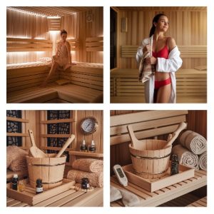 ערכת רכיבים לסאונה פינית במידות 240x160x200 ס"מ - Sauna width 240 cm x depth 160 cm x height 200 cm