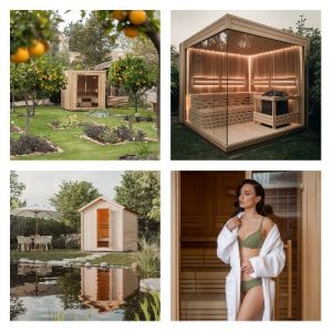 חבילת DIY לסאונה פינית במידות Sauna רוחב 225 ס"מ x עומק 145 ס"מ x גובה 200 ס"מ