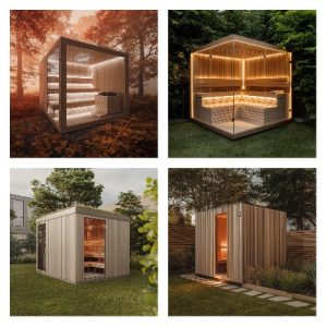 ערכת התקנה לסאונה פינית במידות 190x135x200 ס"מ | Sauna width 190 cm x depth 135 cm x height 200 cm