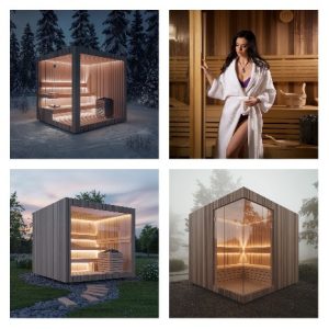 חבילת DIY לסאונה יבשה קלאסית - Sauna width 265 cm x depth 175 cm x height 200 cm